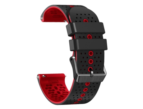 Correa de Silicona 22mm dos colores para Garmin Forerunner 255/745 - negro/rojo