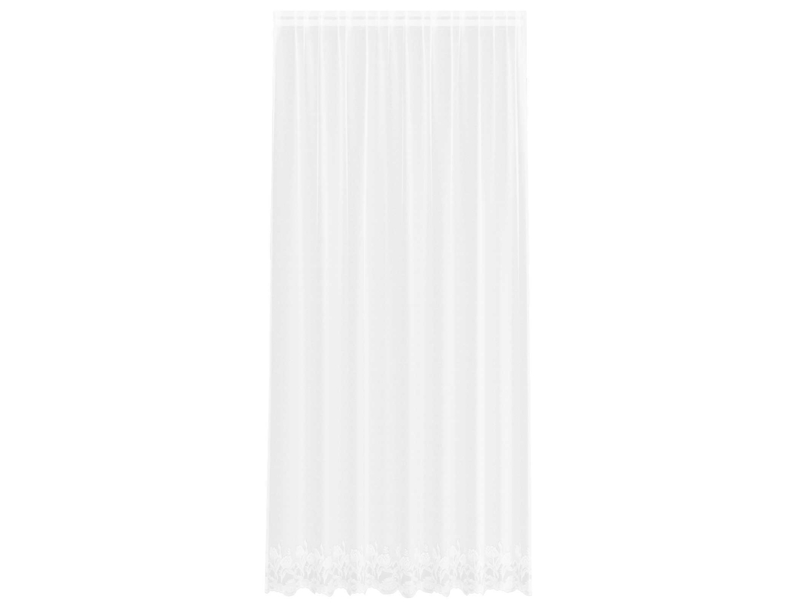 Maison Exclusive - Cortina De Encaje Con Cortinas Floral 280 X 200 Cm Poliéster