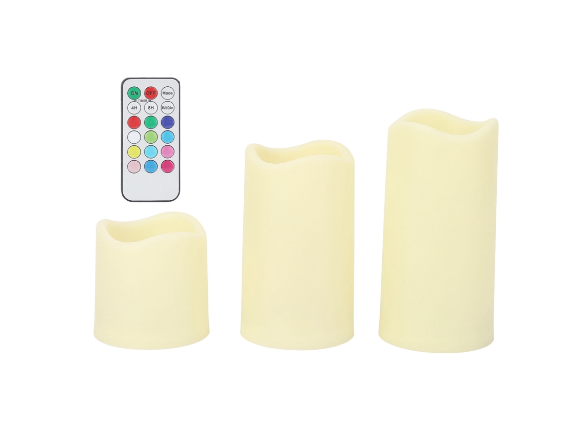 2026-3pcs Velas Led Sin Llama Rgb Con Temporizador Y Control Remoto, Modos Múltiples Para Bodas Y Fiestas