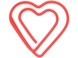 Paquete De 100 Clips De Papel Metálicos Con Forma De Corazón Para Organizar Archivos, Fotos,