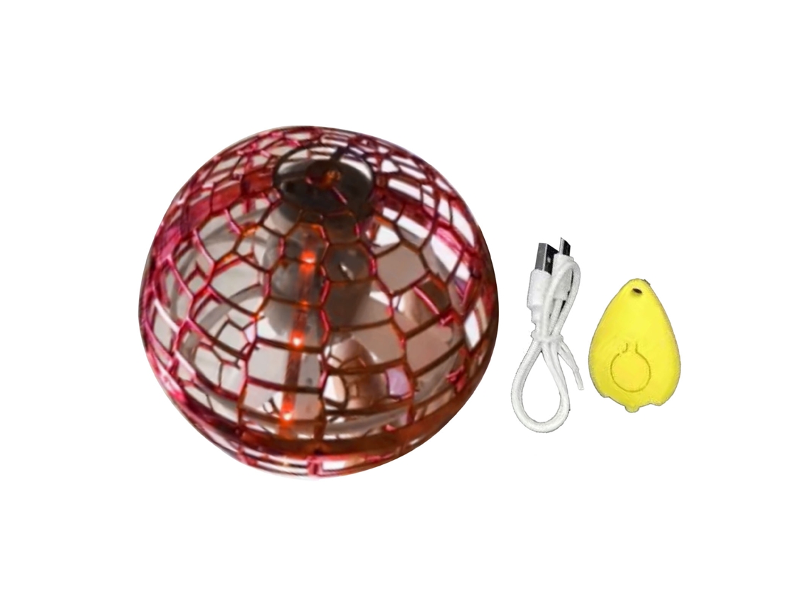 2026-pelota Voladora Ufo Luminosa De Inducción Con Levitación Cíclotronica Juguete Infantil Batería 200mah Rojo