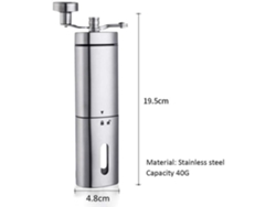 Moedor de Café Manual Triangular Doméstico Atualizado Grau Alimentício 304 Aço Inoxidável Moagem Ajustável Fino e 423