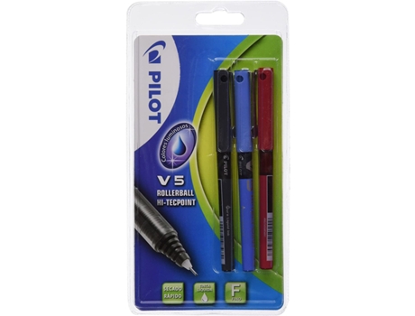 PILOT V5 Pens Blister 3 Unidades
