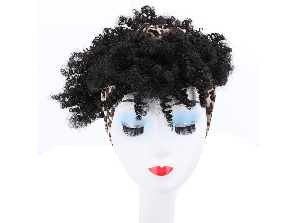 Peluca Moderna De Cabello Ondulado Profundo Con Pañuelo Para Mujer.