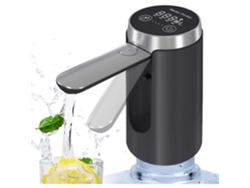 Dispensador De Agua De 5 Galones (negro) - Bomba De Agua Recargable - Boquilla Plegable - Pantalla Led Inteligente Y Duradera