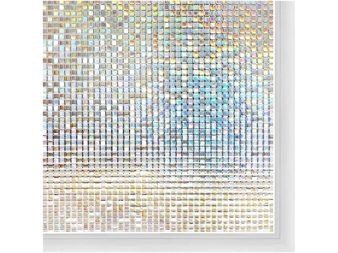 Lámina De Privacidad Para Ventanas, Vidrieras, Mosaicos, Adhesiva Estática, Decorativa, De Vinilo, Removible.