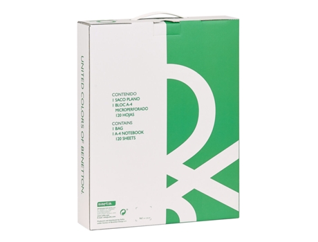 Set de Papelería BENETTON Silver Plateado A4 2 Piezas