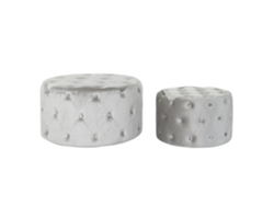 Set 2 Reposapies Velvet Mdf Terciopelo 78x78x42cm