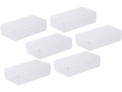 Juego de 6 cajas organizadoras de lápices de plástico transparente, apilables y de gran capacidad.