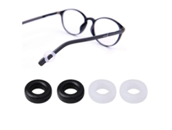 10 pares de ganchos de silicona para gafas, redondos, antideslizantes, blancos y negros, Rosewell