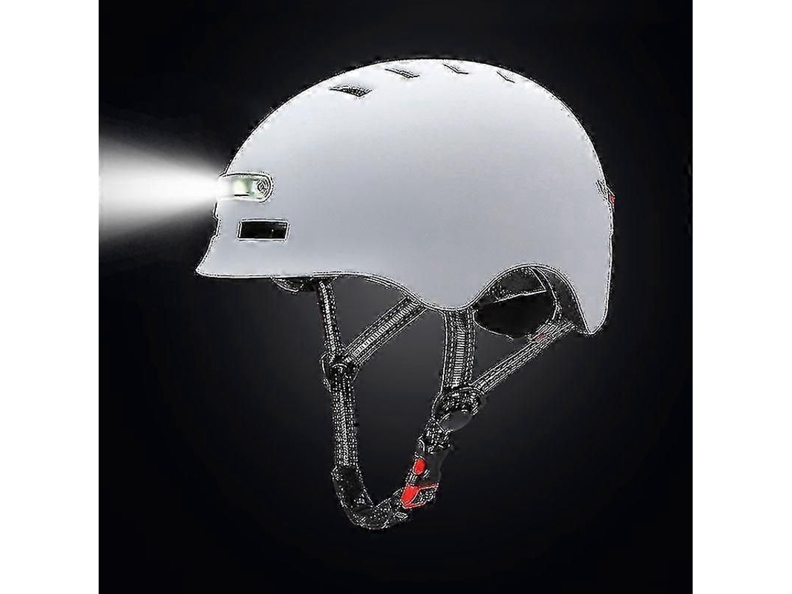 Casco para ciclismo y motocicleta con luz de advertencia iluminada para adultos y niños. TAISHENGDA