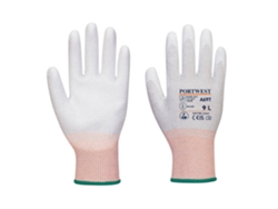 Guante Lr13 Esd Palma De Pu (pack De 12) - Protección Y Dexteridad Gris Blanco / Xl