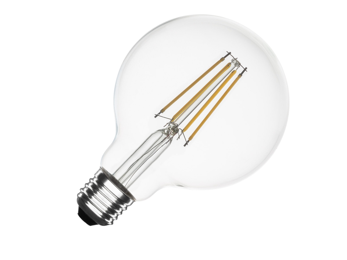 Bombilla LED de filamento E27 8W 1055 Lm G95 sin parpadeo 4000K blanco neutro Ledkia
