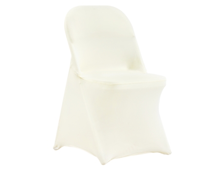 VEVOR 30PCS Fundas para sillas plegables de spandex elástico blanco para cenas de bodas
