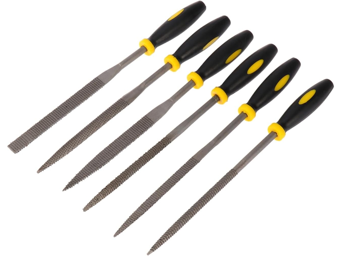 Juego De 6 Limas De Madera Pequeñas, Limas Manuales Con Mangos Antideslizantes Y Dientes