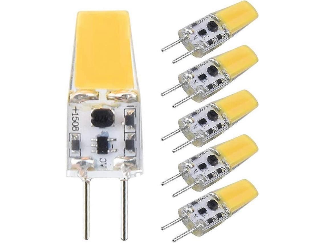 Omni-bombilla Led Gy6.35 Epistar 5w Ac/dc12v Cob Sin Regulación 360° Luz Natural Reemplaza Bombillas Halógenas 25-30w Pack De 5