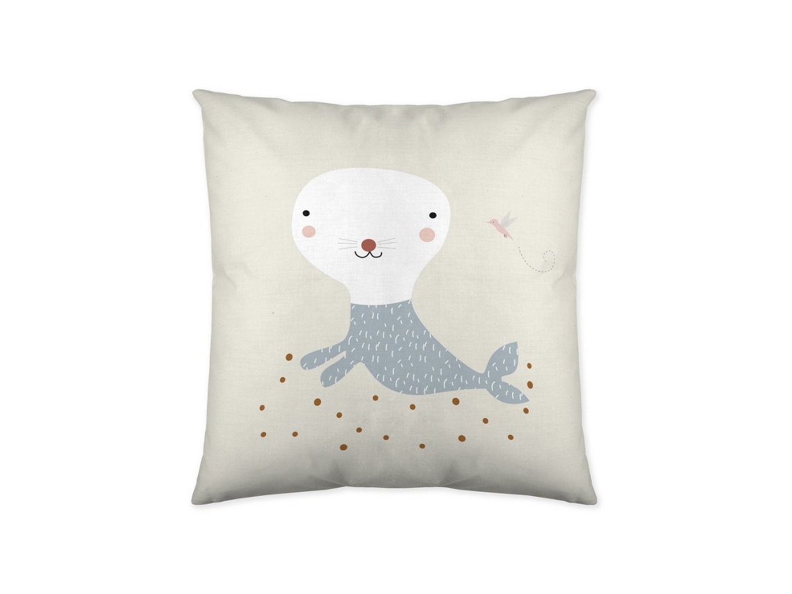 Almohada Decorativa HACIENDO EL INDIO Lady Snow (Algodón - 40 x 40 cm)