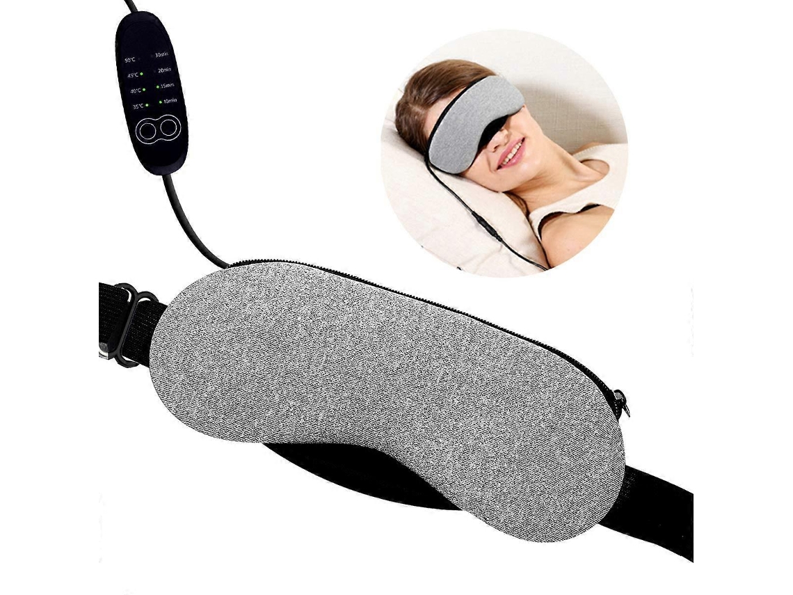 Máscara térmica para ojos: masaje con algodón calefactor, temperatura ajustable.