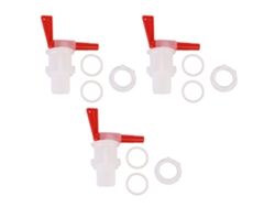 3 Grifos De Plástico Para Cerveza, Ideales Para Embotellar En Casa O Usar Como Barril. Incluye Accesorios.