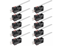 Rebe-10interruptores Micro Limitador De Palanca Bisagra Spdt 1no 1nc Momentáneo 3 Pines 15a 250v Para Equipos Electrónicos Y Máquinas Automáticas