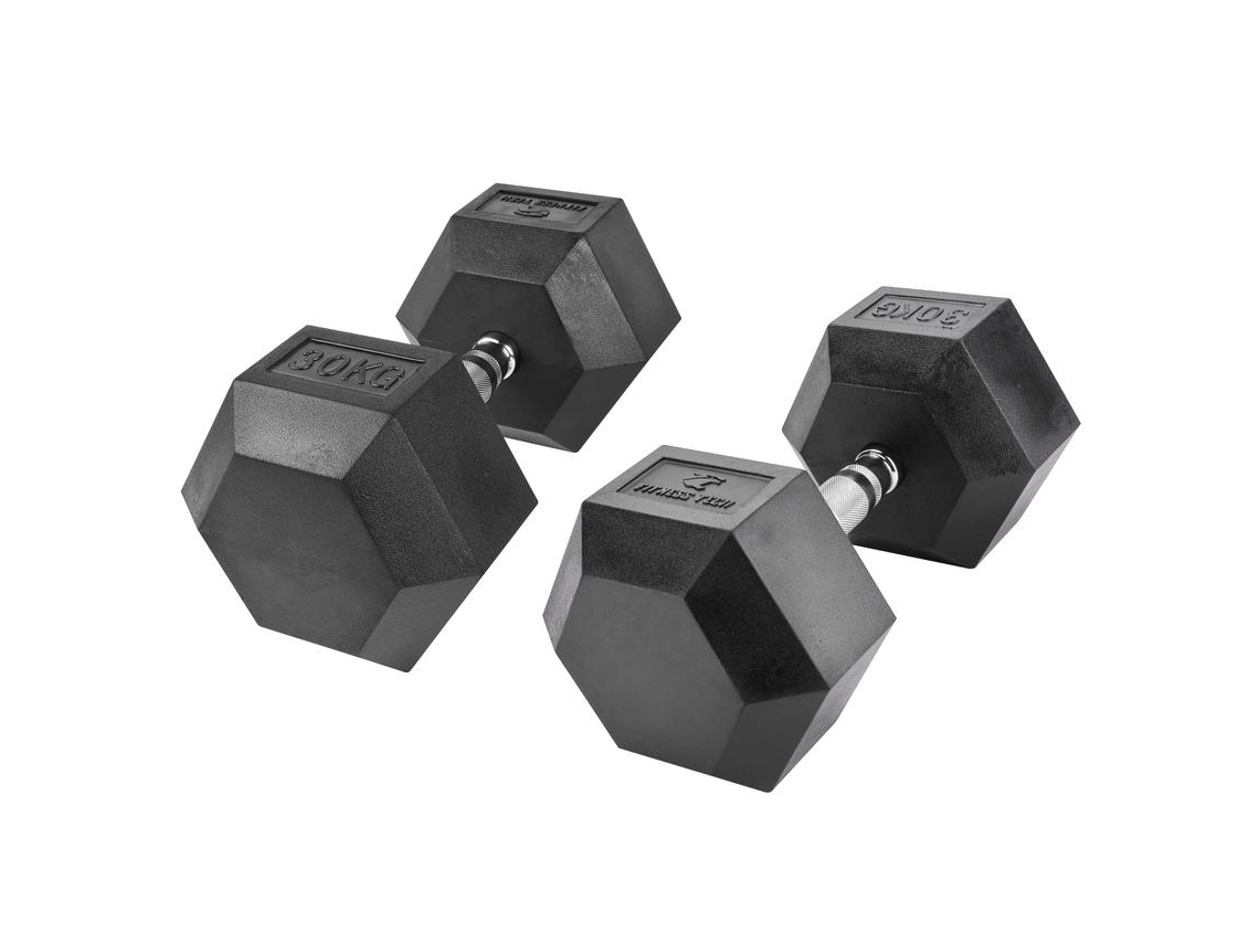 Mancuernas hexagonales 30kg Fitness Tech Set 2 Unidades