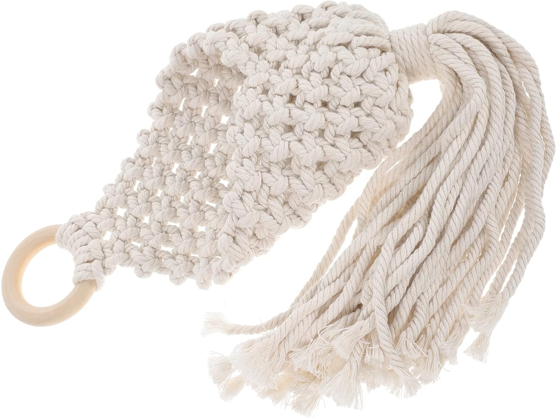 Soporte Para Macetas De Macramé De Malla Tejida Y Organizador De Frutas
