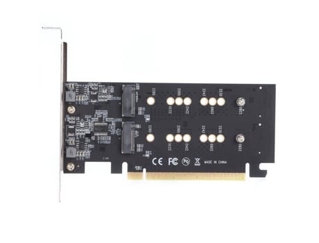 HURRISE Nvme Ssd Adaptador Pci Express 3.0 X16 a M.2 Nvme Ssd M.2 Tarjeta de expansión Tarjeta de expansión de Disco Duro para