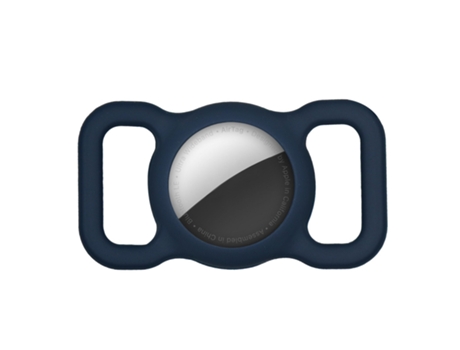 Soporte Apple AirTag de silicona para collar de mascotas, Azul oscuro