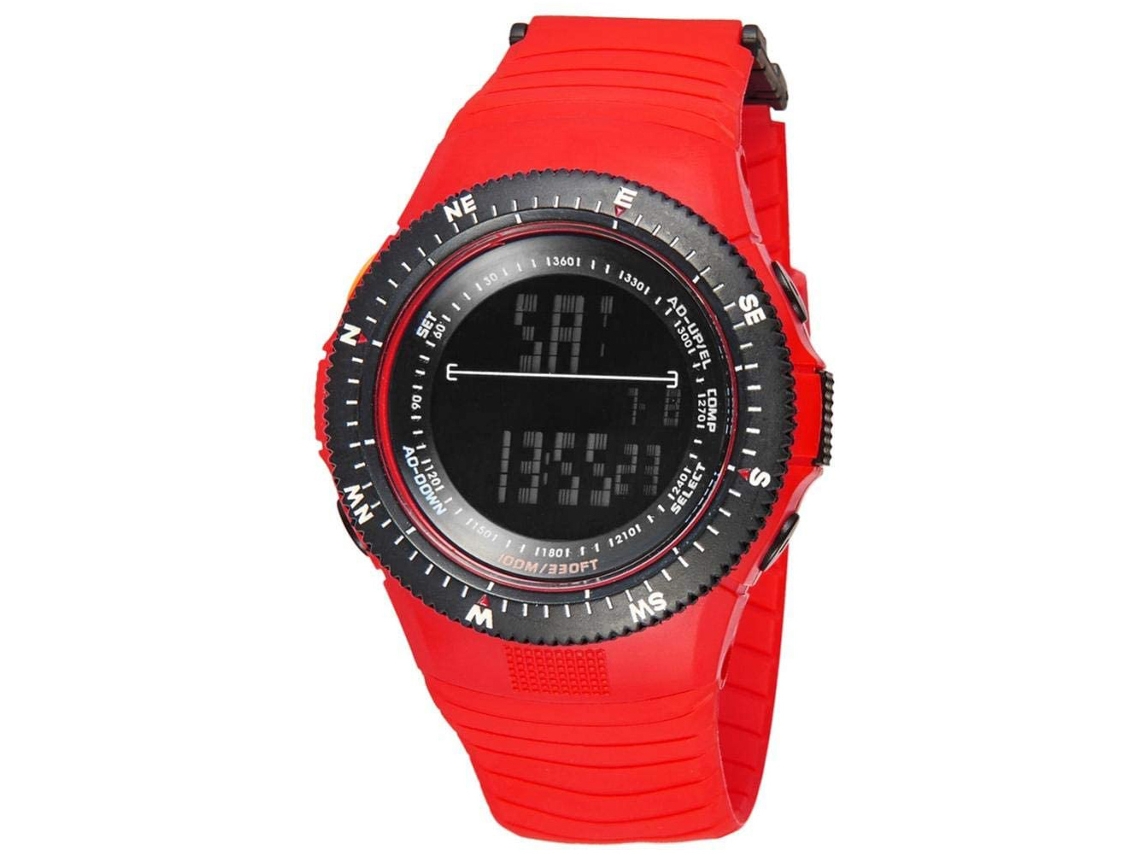 Reloj Electrónico Digital Deportivo Impermeable Multifuncional Synoke Rojo
