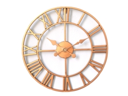 Reloj de pared metálico, números romanos, moderno, silencioso, 40 cm Kofihety