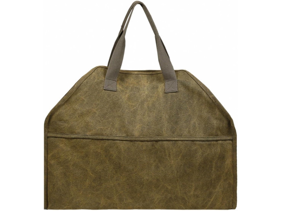 Bolsa De Lona Inoomp Para Leña Con Asa, Gran Capacidad, Bolsa De Almacenamiento Para Troncos, Bolsa De Almacenamiento