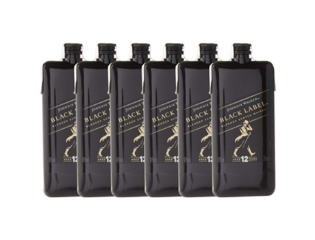 Whisky JOHNNIE WALKER Blended Johnnie Walker Black Label Petaca Plástico Reserva (0.2 L - 6 unidades)