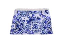 KOFIHETY Mantel de Algodón y Lino, Protector para Mesa de Comedor y Cocina, Decorativo, 140 x 180 cm