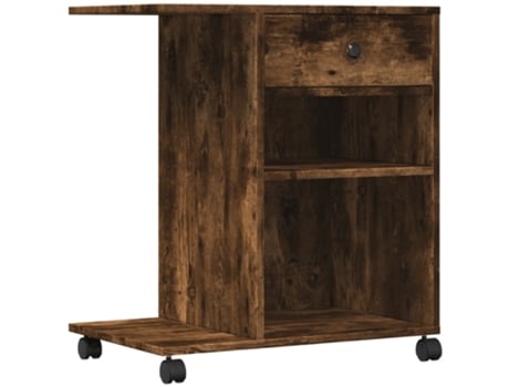 Soporte para impresora con ruedas roble ahumado VIDAXL (60x40x68,5 cm)