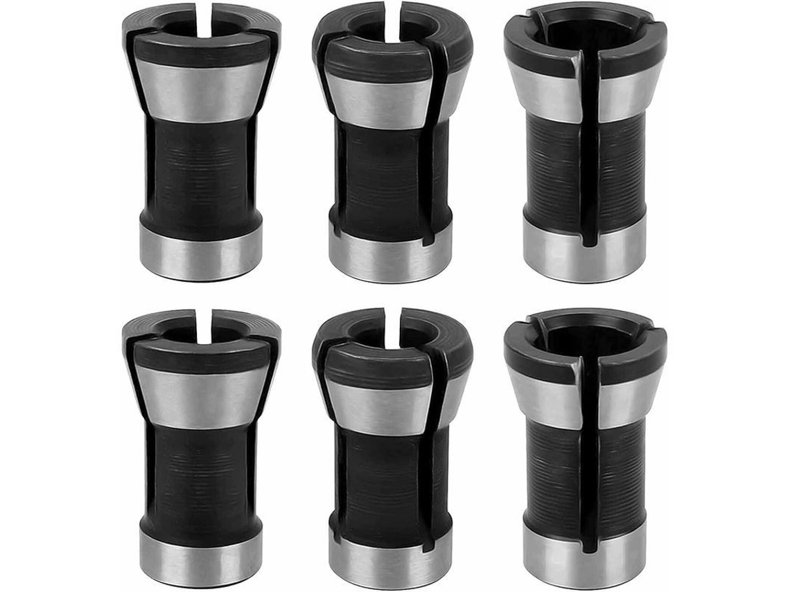 2026-6 Piezas Mandril De Portabrocas, Adaptador Mandril 6mm 6.35mm 8mm Para Máquina De Corte Eléctrica