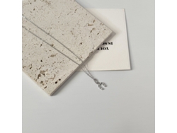 (oro Blanco) Plata De Ley 925, Collar De Estilo Coreano/japonés, Gargantilla Con Colgante De Herradura Pulida En Forma De U, Delicado Y Pequeño.