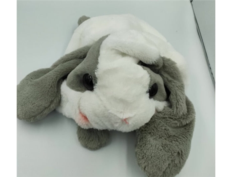 Bebé Niños Grandes Orejas Largas Conejito de Peluche Suave Peluche Piel Gris Concha