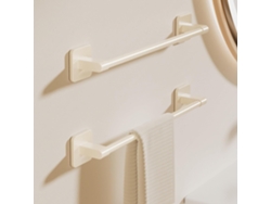 Toallero De Pared De 40 Cm, Color Crema, Sin Taladros, 2 Unidades, Chrui