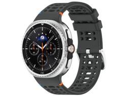 Correa de silicona para Samsung Galaxy Watch 8 / 8 Classic - Orificio transpirable y hebilla plateada