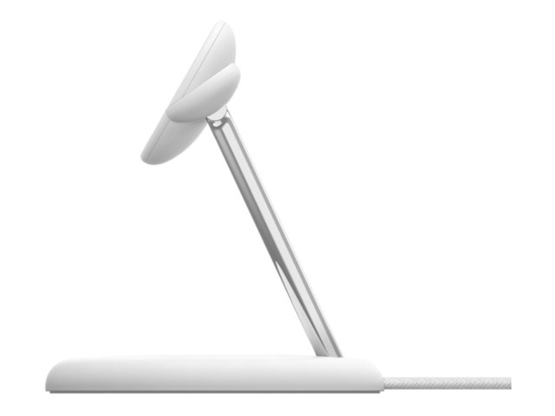 Soporte de carga inalámbrica magnético 3 en 1 Wiz009vfwh V2 con Qi2 de 15 W, color blanco Belkin