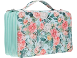 Estuche Para Lápices Multicapa De 300 Compartimentos, Gran Capacidad, Verde/rosa
