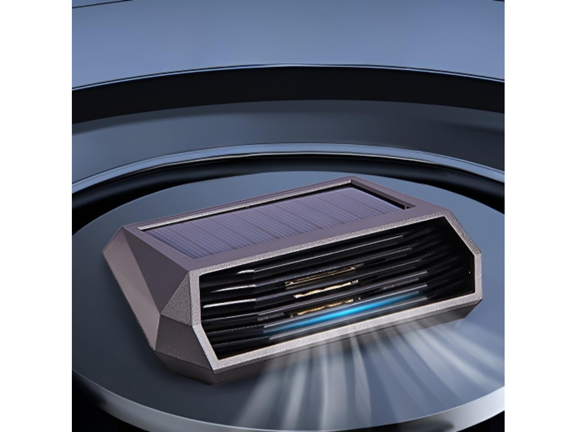 Purificador De Aire Solar Para Coche Con Carga Usb Y Eliminación De Olores Por Ozono, Ideal Para Usar En El Coche (gris)