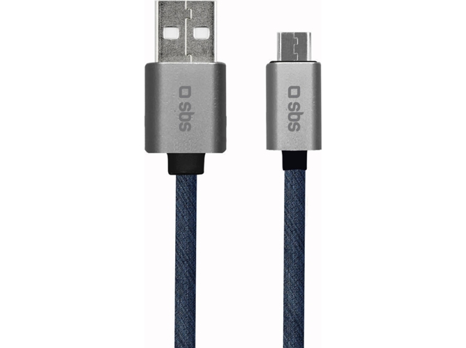 Cable SBS Jeans (USB - MicroUSB - 1 m - Azul) — USB - microUSB | 1 m