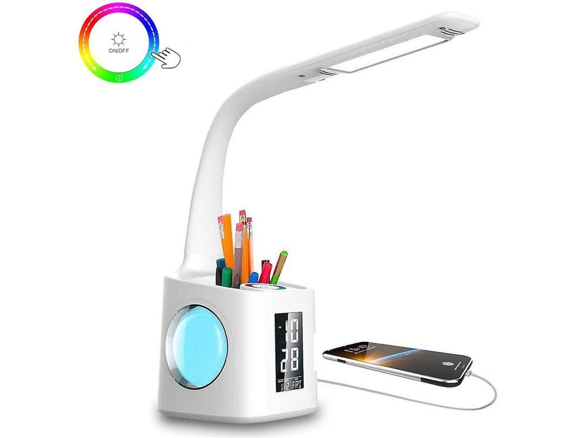 Lámpara De Escritorio Con Puerto De Carga Usb, Luz De Estudio Led Con Protección Ocular.