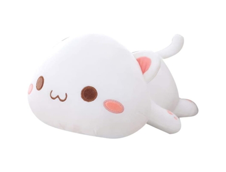 Peluche de gato pequeño Stance, 50 cm, ojos redondos blancos