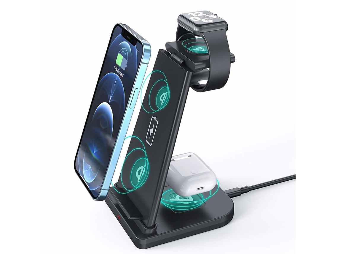 Cargador Estação Qi Para Apple, Samsung Yizhood Negro