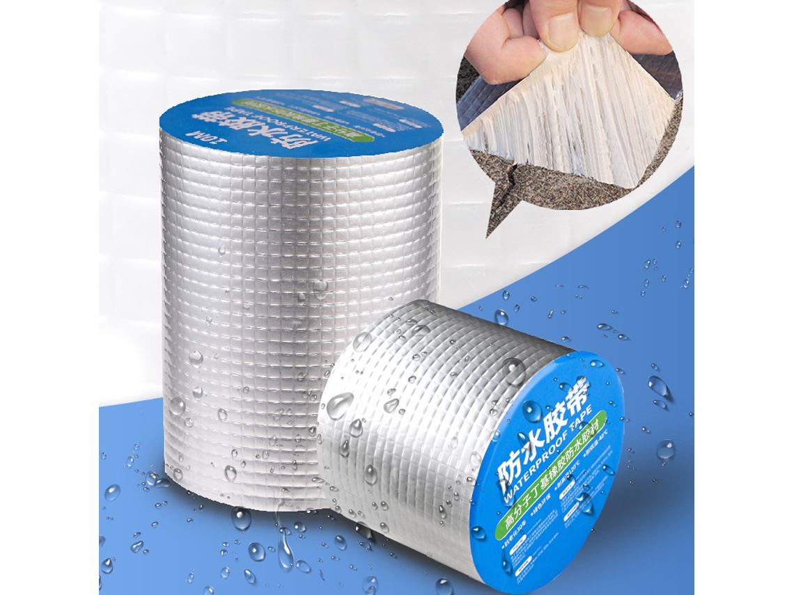 Cinta adhesiva de aluminio impermeable Primerox para carros, fugas, ventanas, techos, 50 mm x 10 m