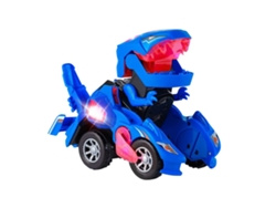 Jinwei-juguete De Dinosaurio Transformable En Coche Musical Y Seguro Para Niños Azul