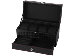 Caja Organizadora Negra Para Relojes Y Joyas