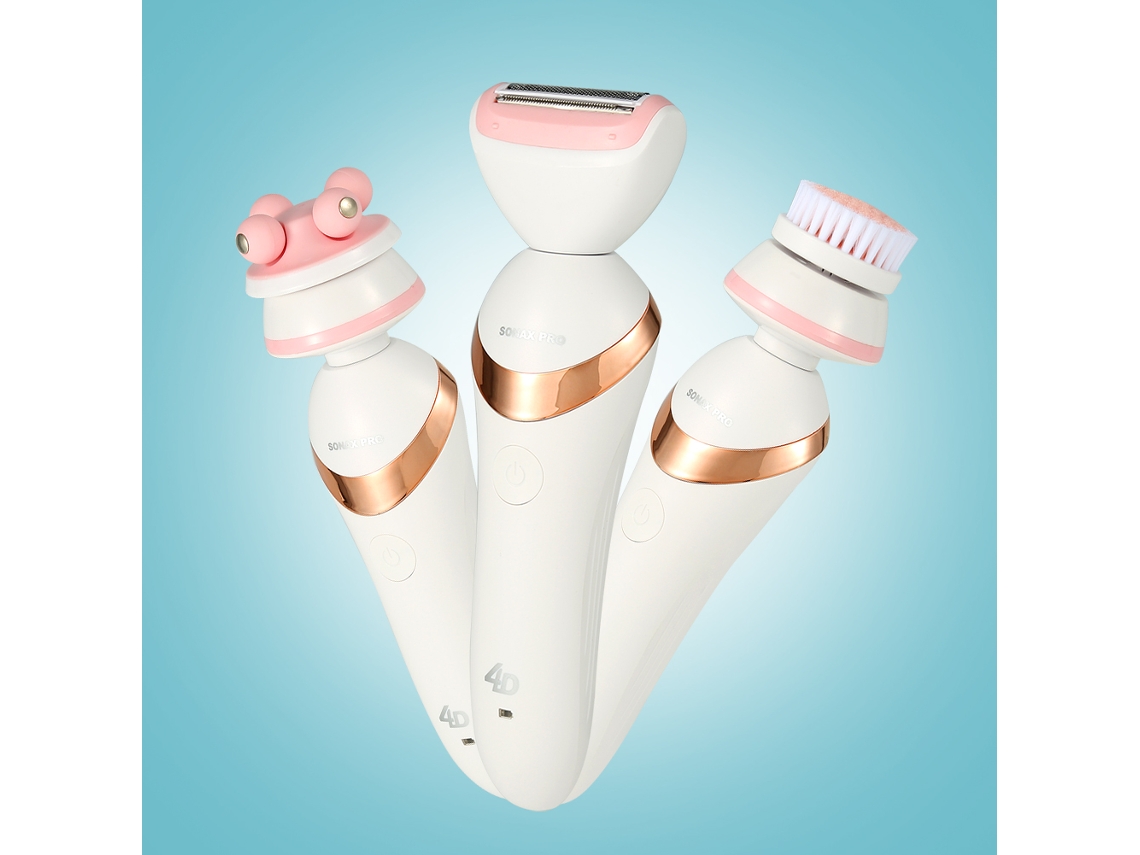 Sonaxpro Depiladora Electrica 3 En 1 Para Mujer Masajeador Facial Limpiador De Pores Kit De Belleza